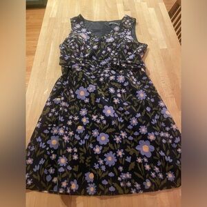 Modcloth Floral Mini Dress - Black and Purple